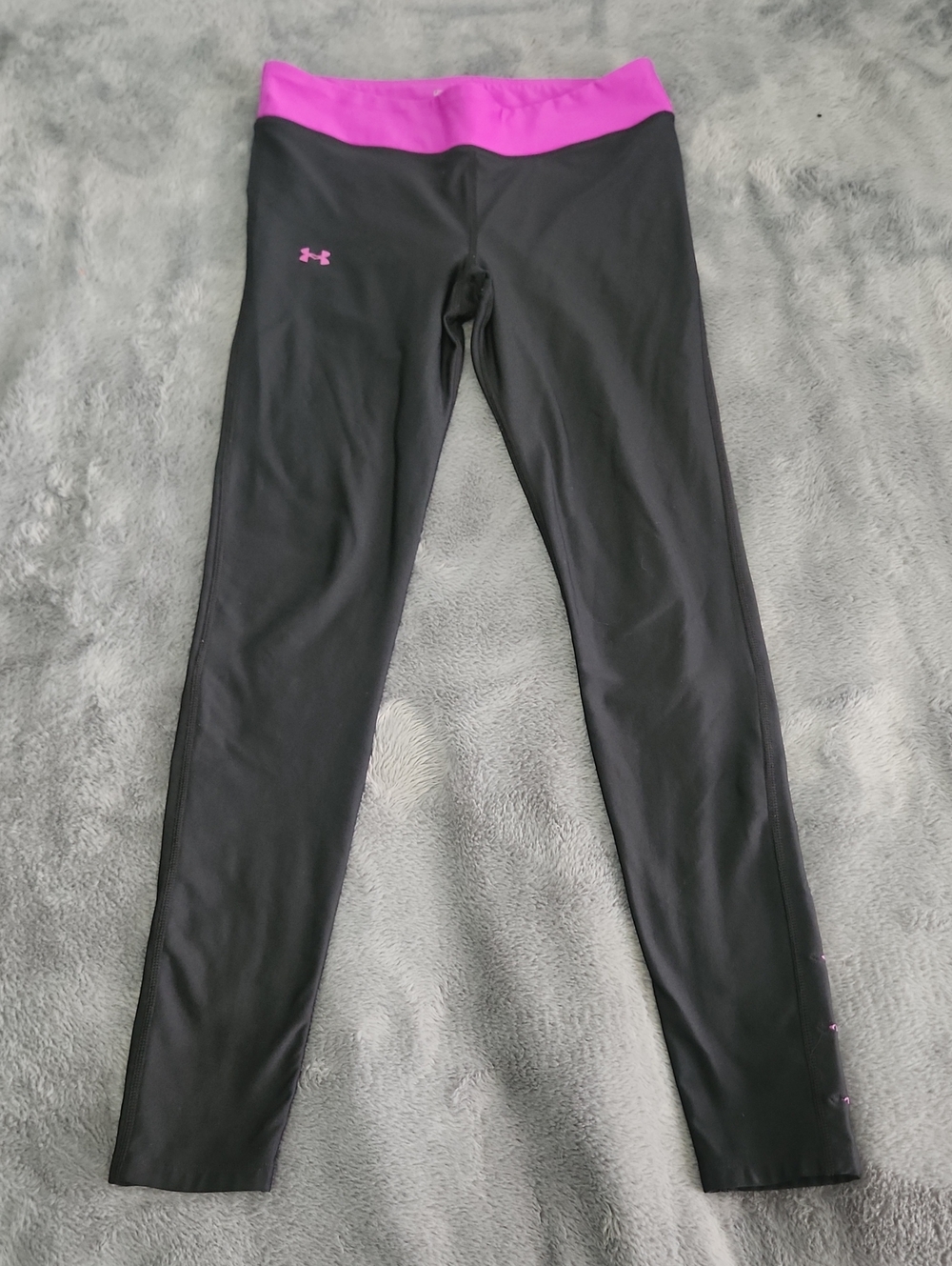 Under Armour Black Leggings with Pink Waistband